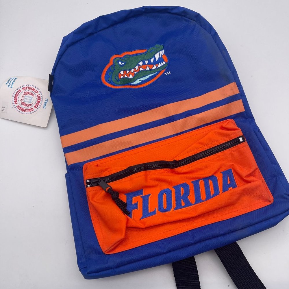 Vintage 90s Mead 1995 University Of Florida Gators NWT Backpack Deadstock STAIN